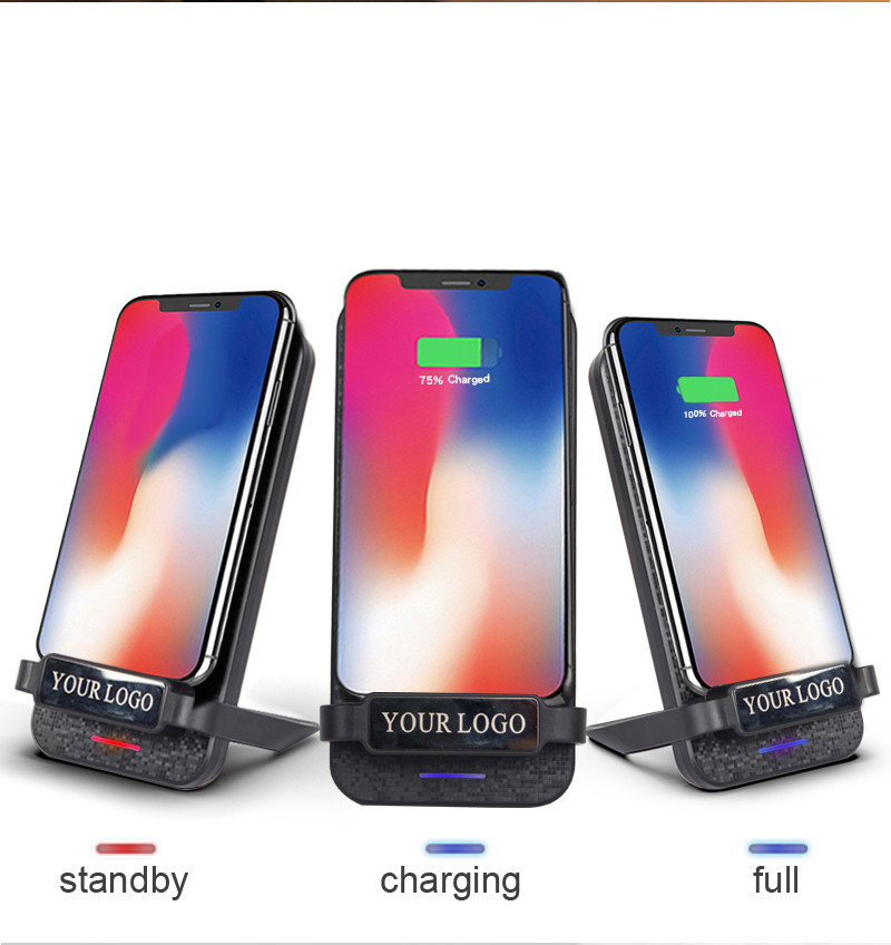Multifunctional Qi 10w Fast Wireless Charging Stand PC ABS Material