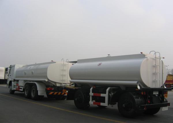 18000L Carbon Steel Drawbar Liquid Tank Truck , 2 Axles Diesel Fuel Delivery