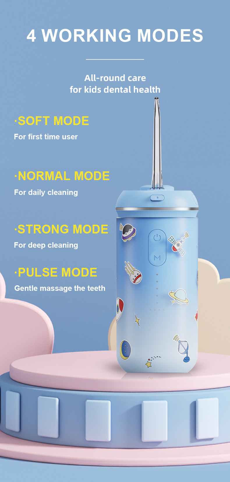 Mini Kids Portable Travel Household USB Recharge Oral Irrigator For Teeth Cleaning