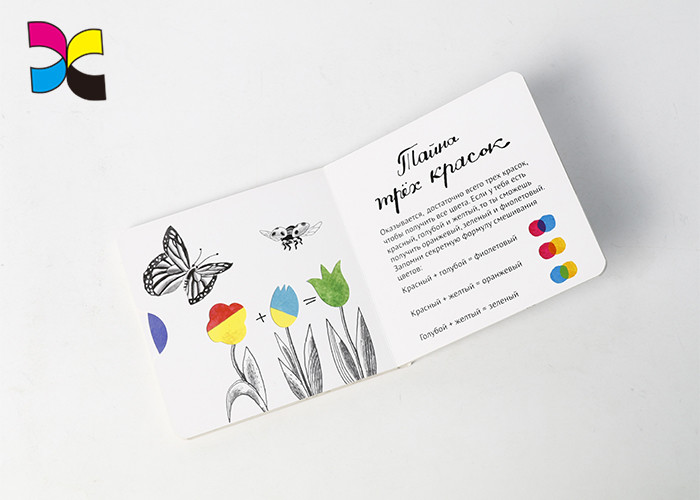 Custom Cardboard Story Book For Babies With Die - Cut Round Corner Offset Printing
