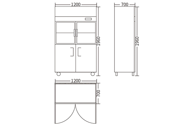 Commercial Fridge Freezer Refrigerator Stainless Steel Vertical Chiller with 4 Doors