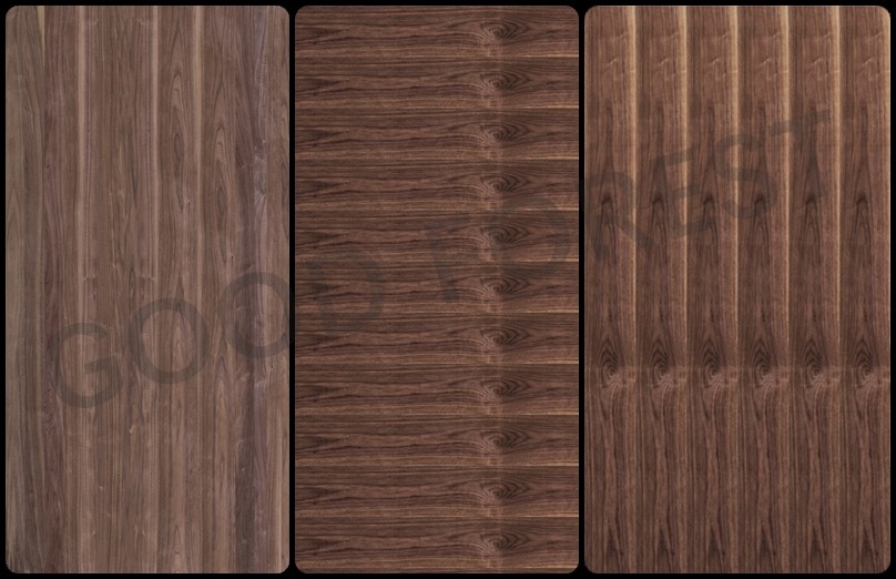Grain Crotch Natural Wood Veneer Sheets Quarter Cut American Walnut
