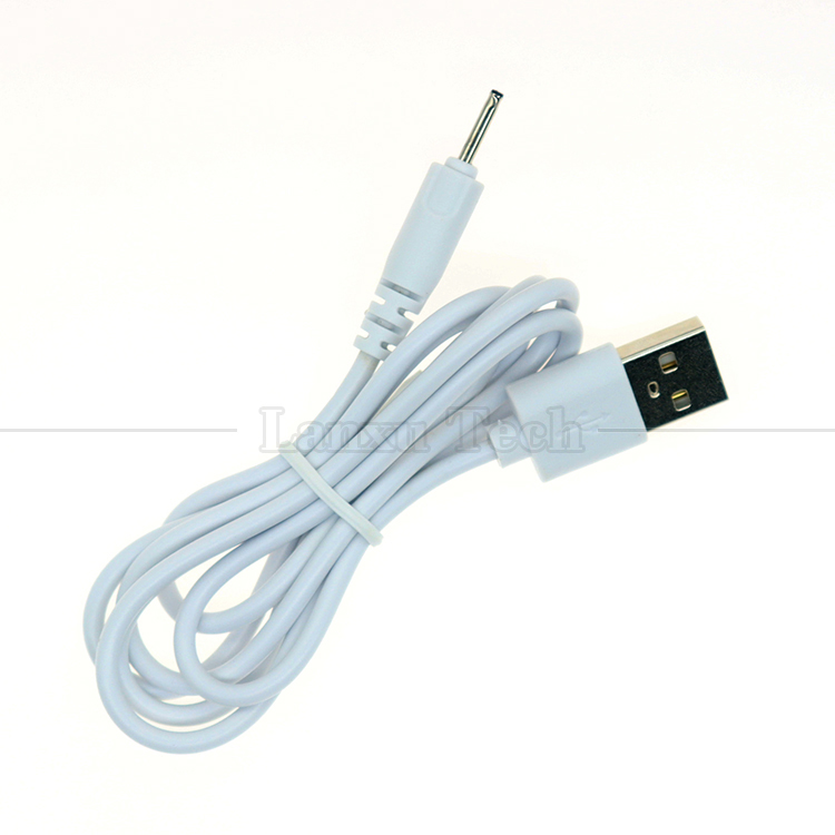 Customized 1M 2M 3M White Black Charging USB to DC 2.0 X 0.6 mm Charger Cable for Vibrator Speaker Headphones