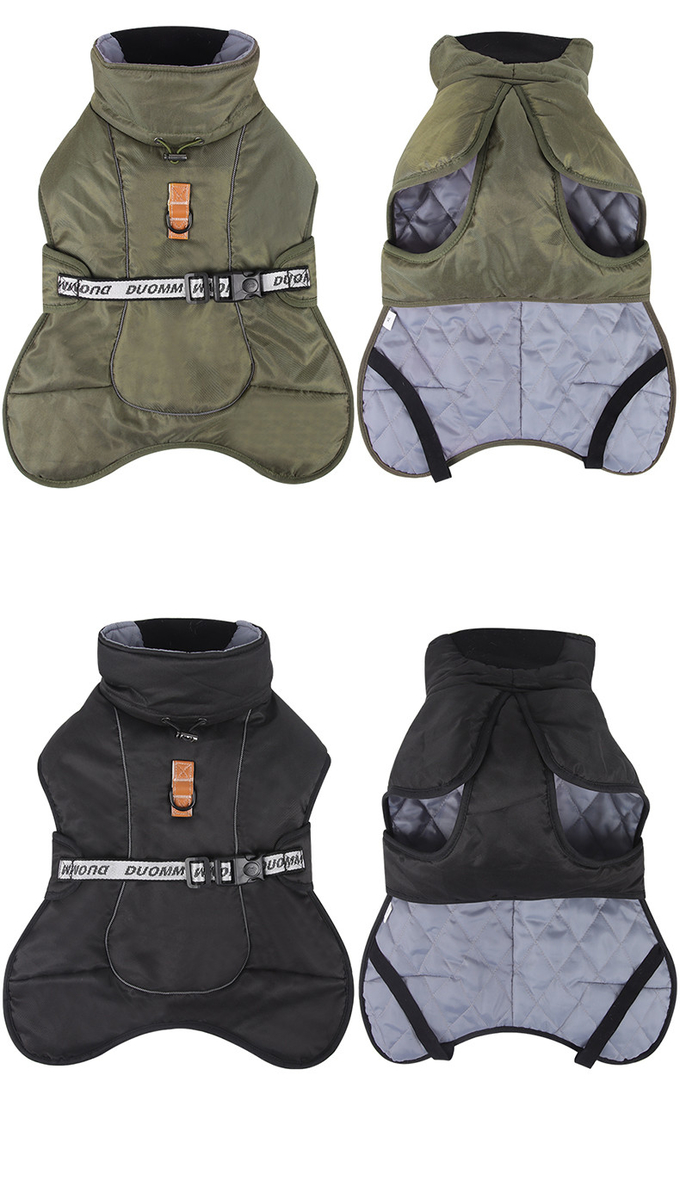 Cavalry Twill Fabric Cotton Outdoor Jacket Clothing For Pets In XL / 6XL Sizes