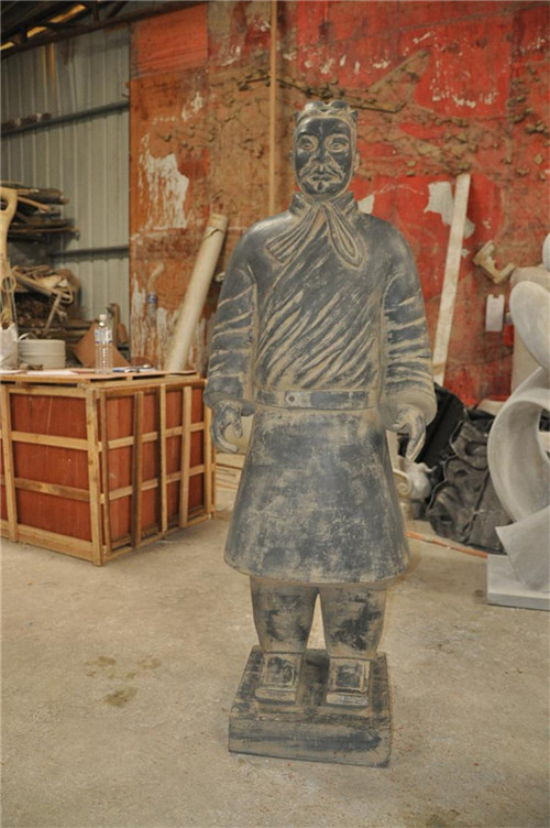 Terracotta Warriors Outdoor Garden Sculptures Fiberglass Life Size Painted