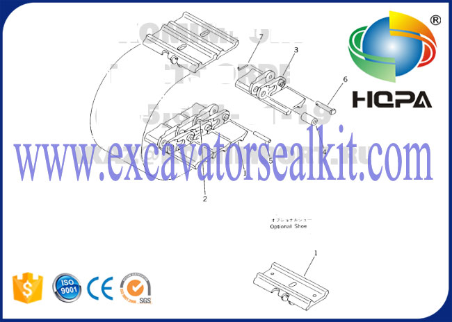 Excavator Hydraulic Parts Komatsu PC30-7 Completed Track Link