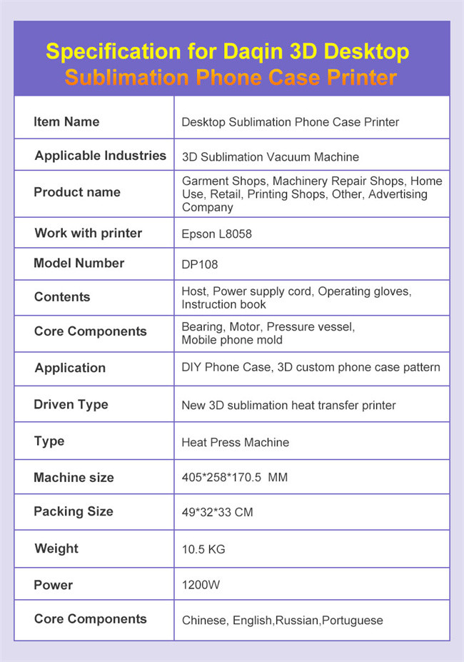 Flexible Printing Options with Hierarchical Design of 3D Sublimation Vacuum Machine
