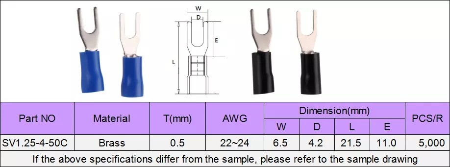 Stamping Molding 3.2 4.2mm Y Shaped Terminal Block