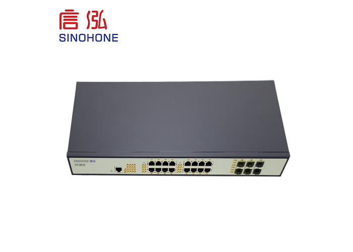 Industrial OEM 22 Ports POE Ethernet Gigabit Fiber Optic Network Switch