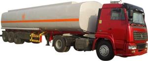 Buy cheap Carbon Steel Oil Storage Tank , Oil Tanker Trailer With Leaf Spring Suspension product