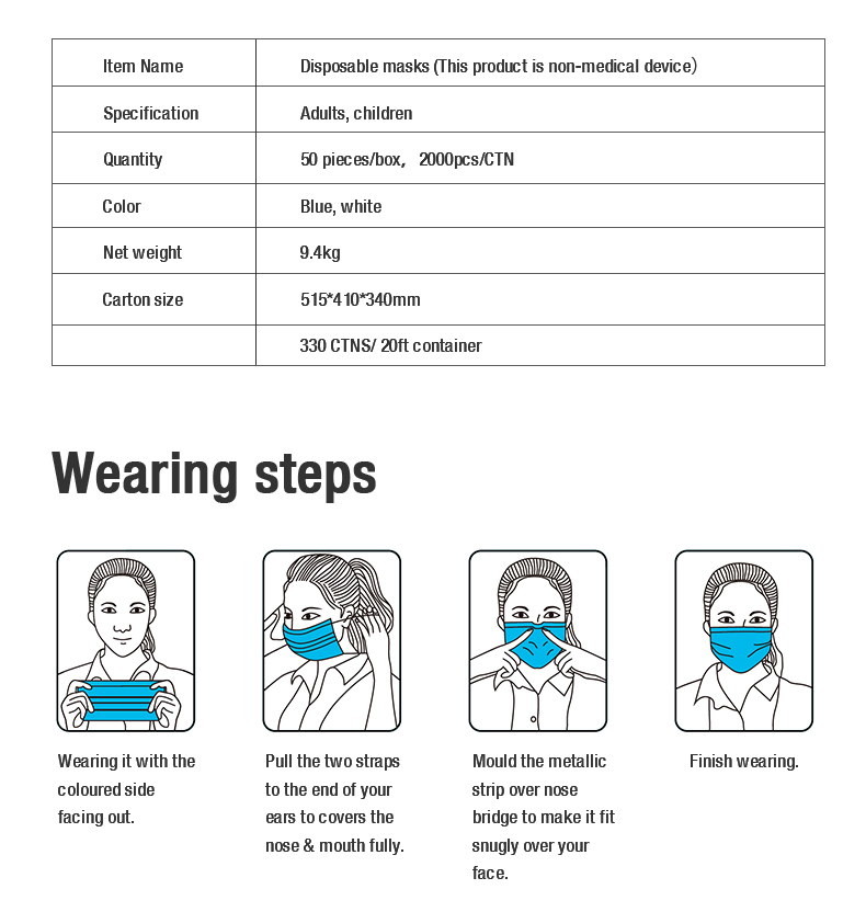 Children'S Disposable Face Masks Seamless Mask 3 Layers 500K Daily Output