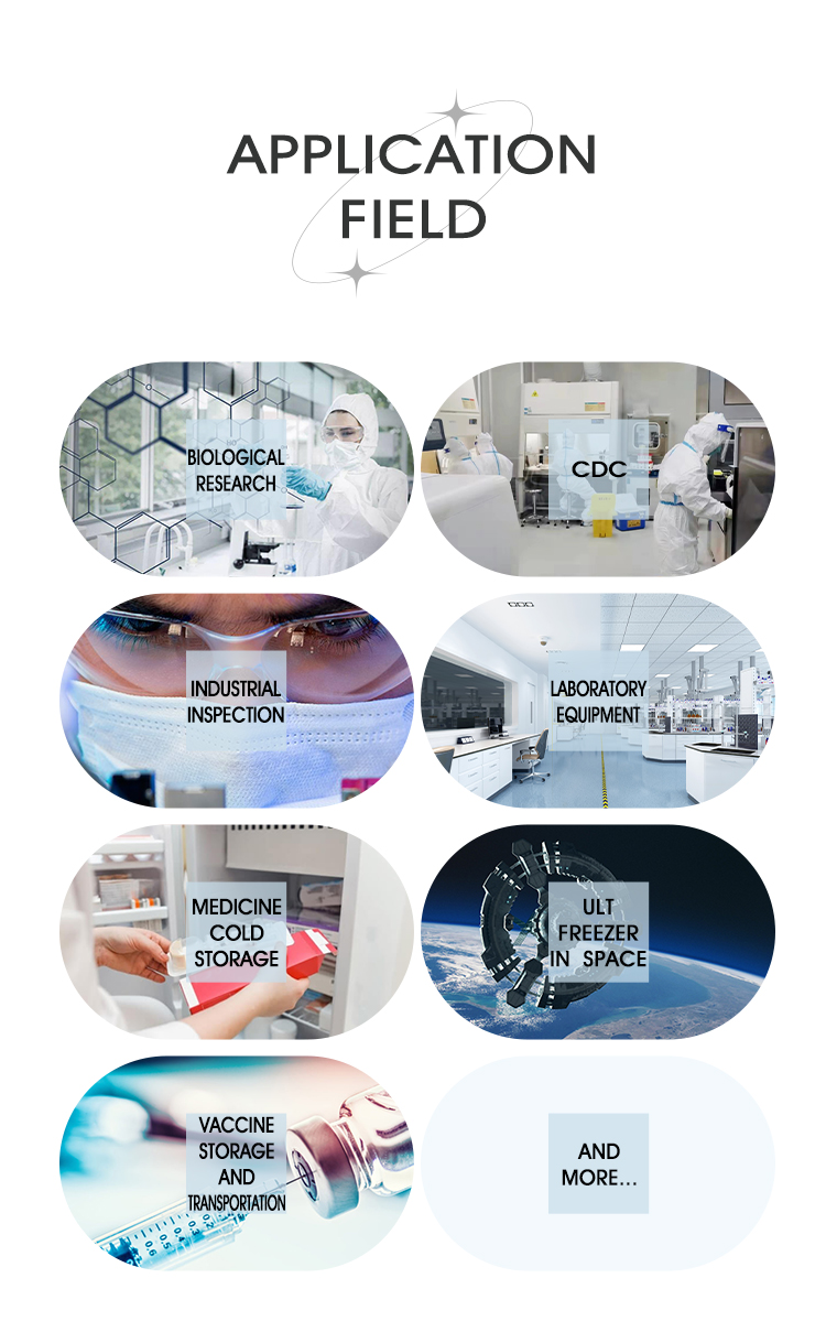 Portable Ultra Low Temperature Laboratory Freezer -86c to 25c with Free Piston Stirling Cooler