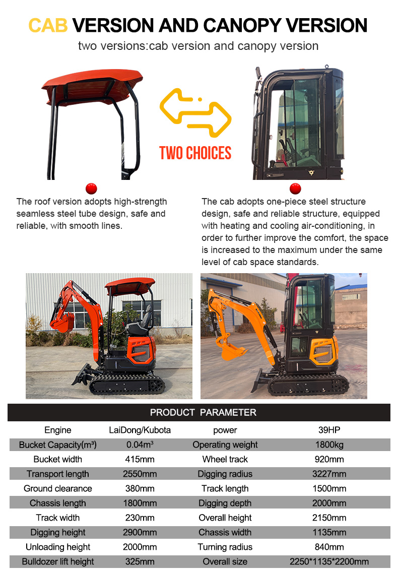 HT18U Mini Excavator