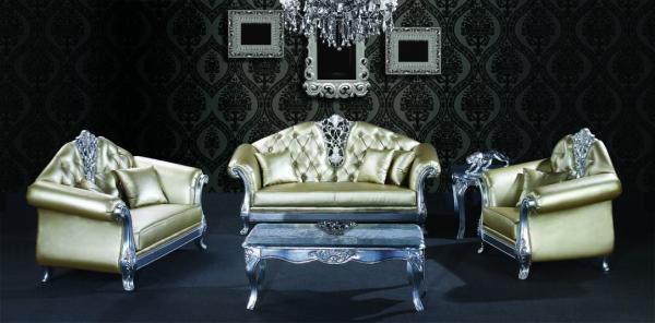 4 Piece Comfort Luxury Living Room Furniture Solid Wood Antique French Style