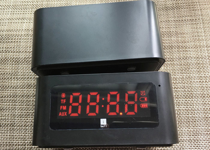 Multi Functional Wireless Speaker Alarm Clock Light Weight ABS Material