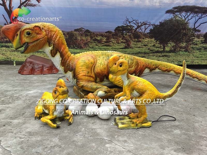 Amusement Park Life Size Robotic Dinosaur Animatronic Oviraptor