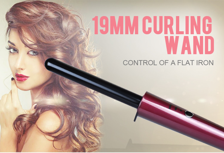 60S fast heat up Ceramic Hair Curler , CE Ceramic Coated Curling Iron