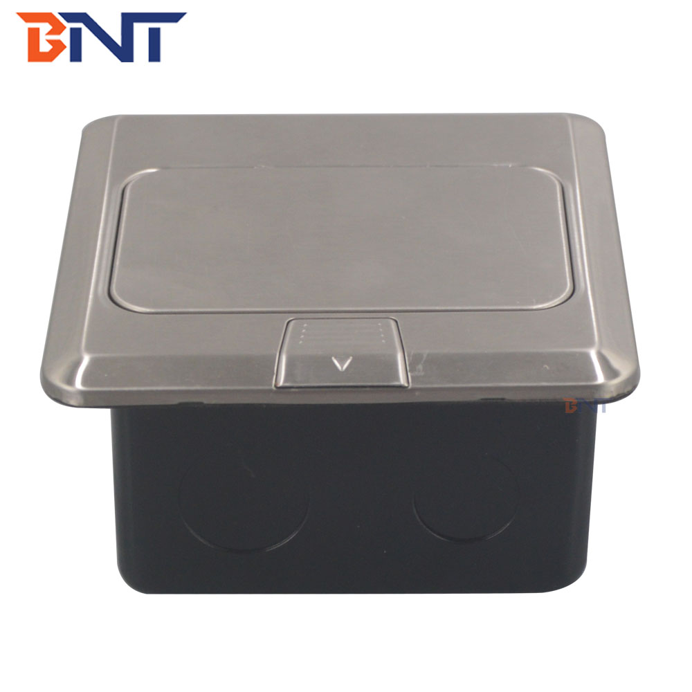 Stainless steel floor mounted pop up EU power socket box