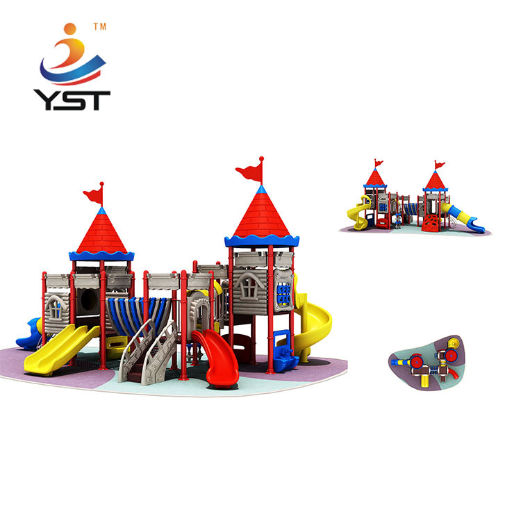 Thickness 2.5mm Public Places Kids Playground Slide With 114mm Galvanized Pipe