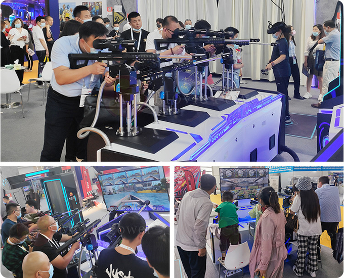 Interactive Indoor VR Shooting Games Arcade Machine 4 Player For Amusement Park