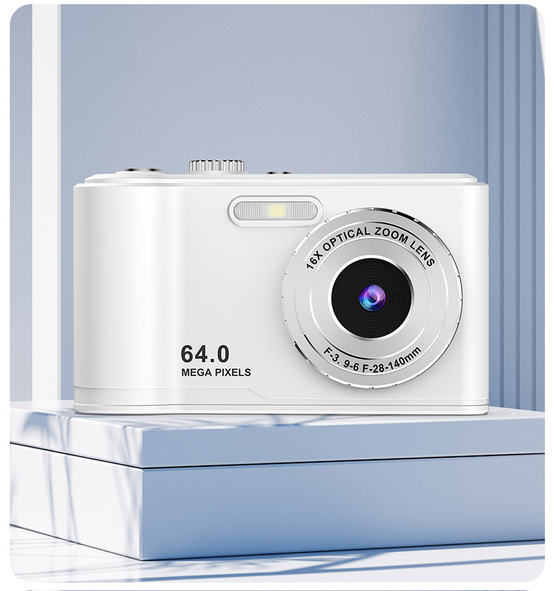 Autofocus Digital Camera 44MP FHD 4K 16X Digital Zoom Compact Point Shoot Camera with 64GB SD Card Expandable to 128GB