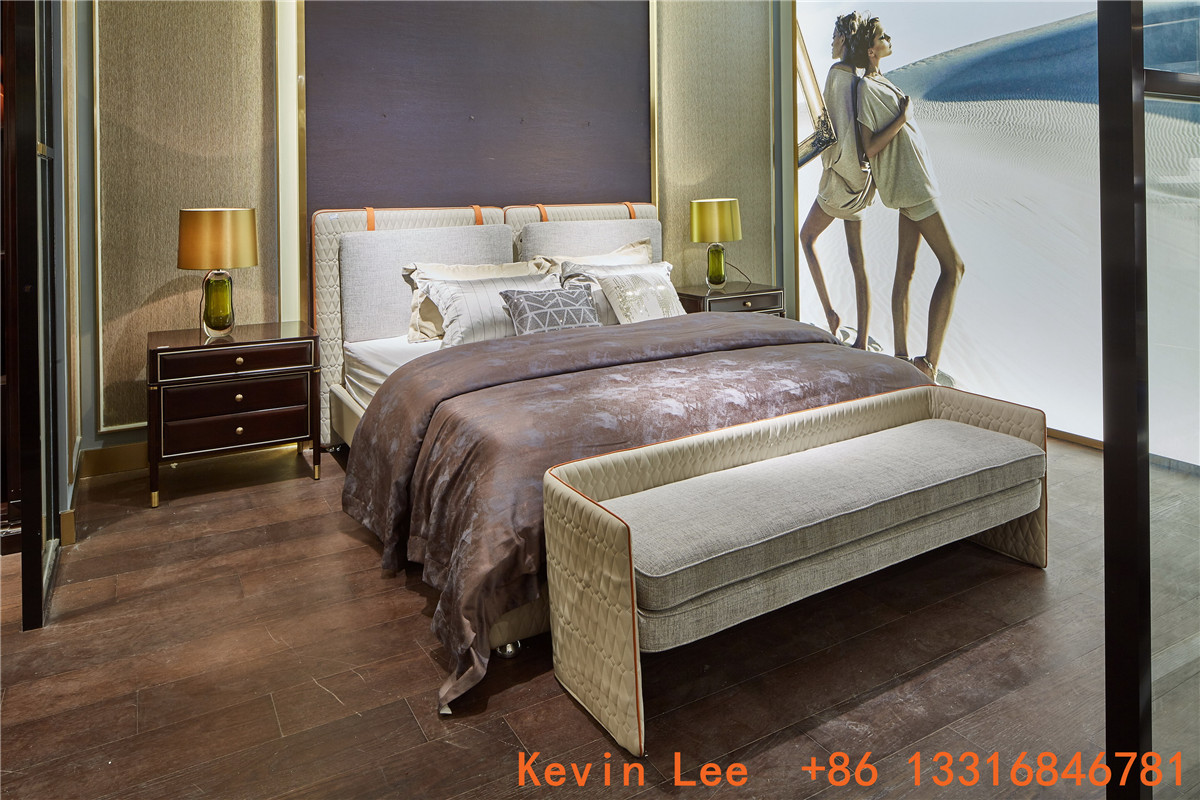 Elegance American style furniture in Light luxury design for Villa house living room leather sofa factory directly sale