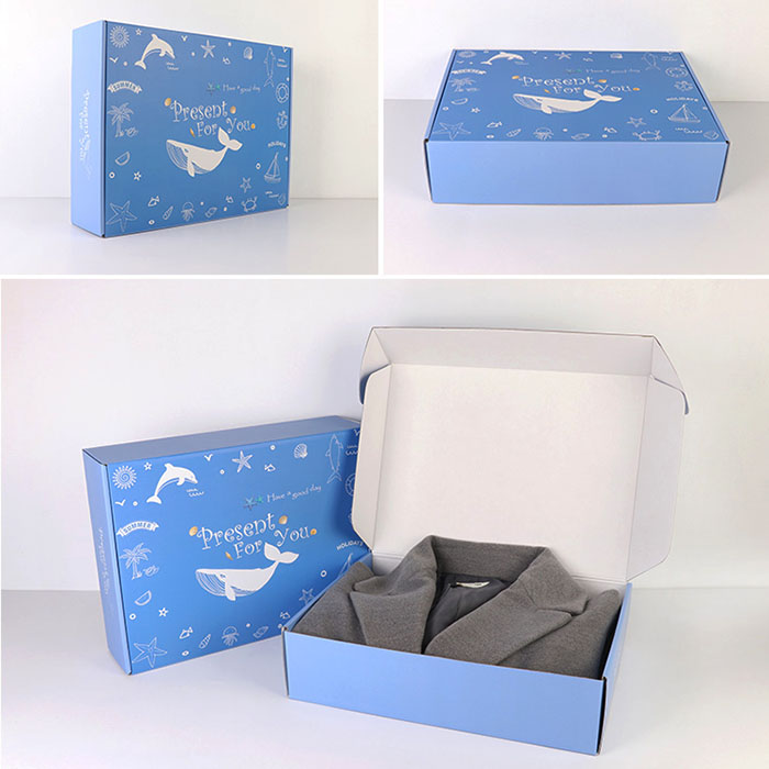 Corrugated Board Custom Print Colorful Cartoon Shipping Mailer Folding Boxes With Logo