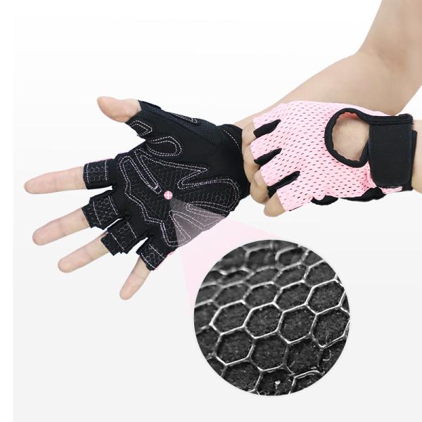 Manufacturer customizable logo gym gloves breathable half finger fitness