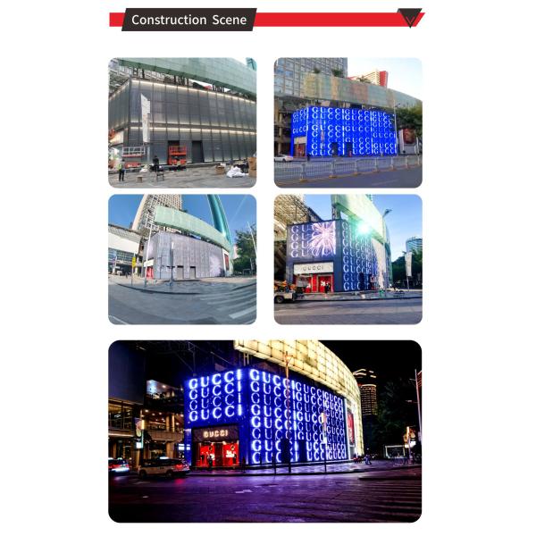 LED Pixel Screen LED outdoor grid screen building glass curtain wall park square display LED grid screen