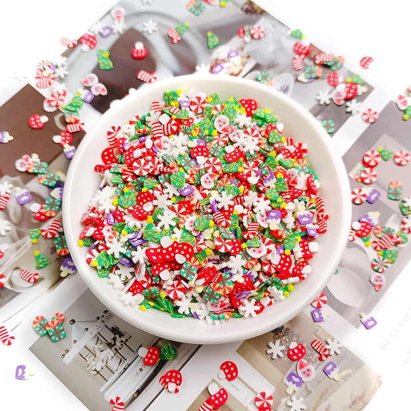 Christmas Soft Pottery Slices Handmade Slimes Perfect for Filling and Decorating Your Home on Christmas Day