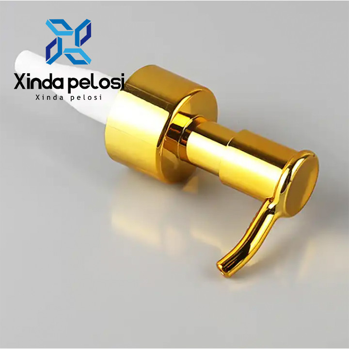 24mm Body Lotion Pump Dispenser With Plastic Screw Cap Aluminum Hand