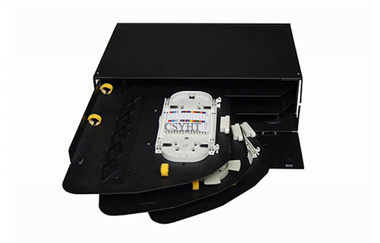 Black cold roll steel 3U 72 fiber optic patch panel ARW3U72B use in FTTX GPON CATV Telecommunications