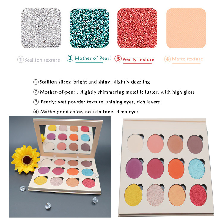 500pcs Dramatic ISO Mineral Makeup Eyeshadow Palette 16.2*12.3*3.3cm