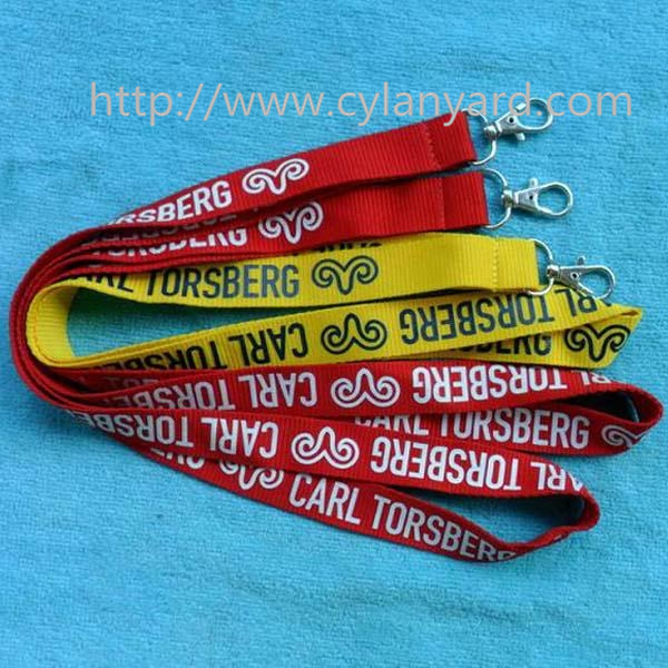 Imprint polyester neck ribbon strap