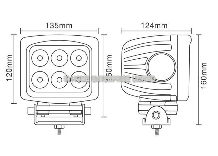 5400 LM 60W Cree LED Work Light / Off Road LED Flood Spot Light Pure White
