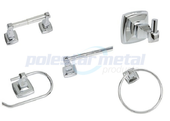 6-1/3" Width Polished Chrome Zamak 4600 Series Collection Towel Holder