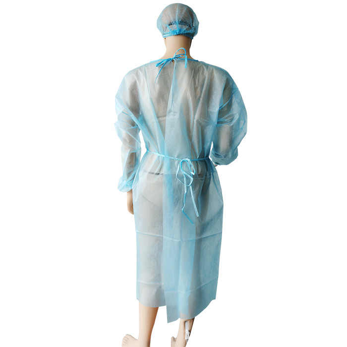 Workshop Disposable Protective Gown PP Isolation Gown Long Sleeves