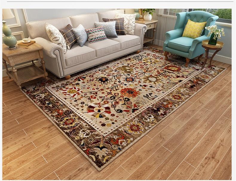 Custom Large Carpet Distressed Design BNon-Shedding Easy Care Mat Animal Print Style