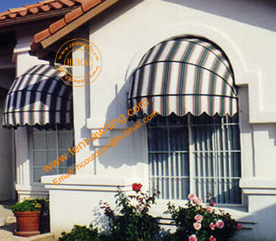 Ourtdoor Aluminum Manual Retractable Door Entrance Window Dome Awning