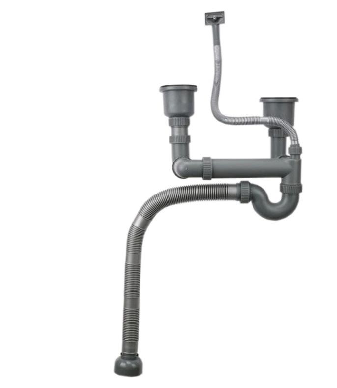 SS 304/201 PP Kitchen Sink Accessories Water Strainer Siphon Flush Drain Plumbing Fittings