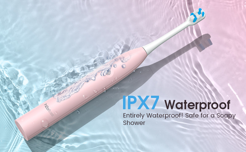 Soft Bristle Electric Toothbrush ABS Plastic Rechargeable IPX7 Waterproof Travel-Friendly Teeth Whitening Sonic Technology