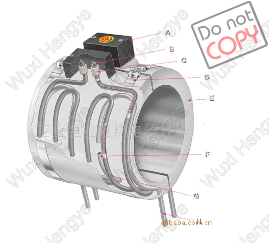 Industrial Cast Aluminum Heater For Heating Cylindrical Parts By Conduction