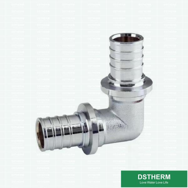 Customized Chrome Plated PEX Brass Fittings For Equal Threaded Elbow
