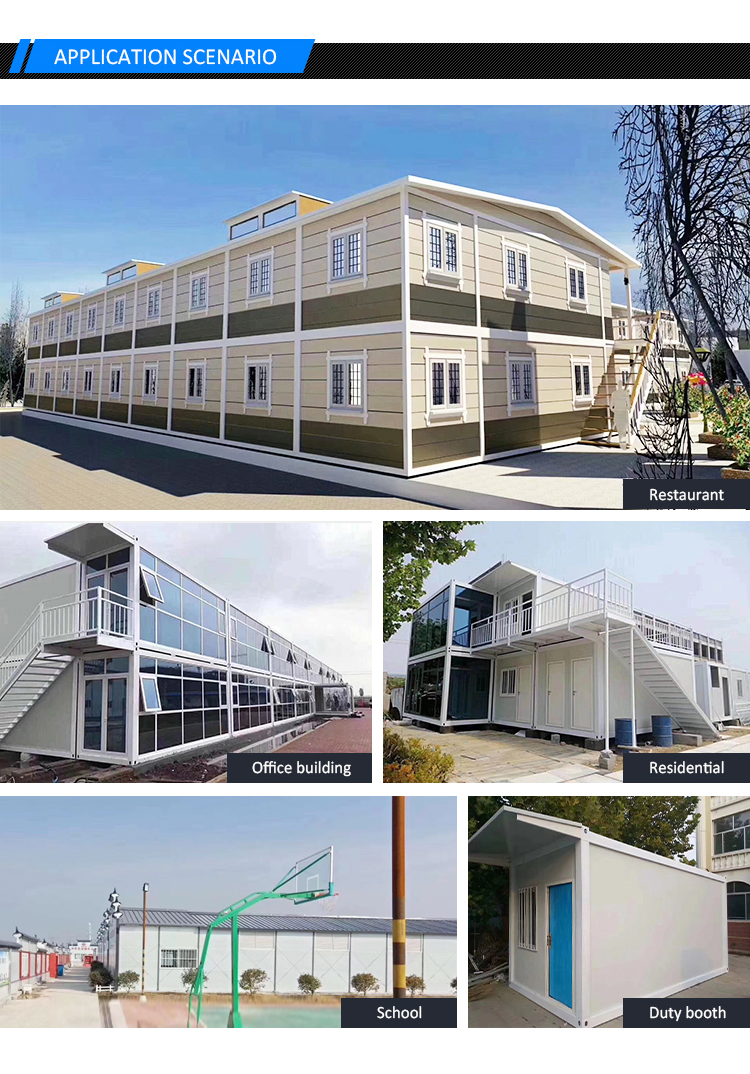 Zontop Prefab Container Low Cost 40ft/20ft Container Houses Guard House Modern Hotel Shop Office
