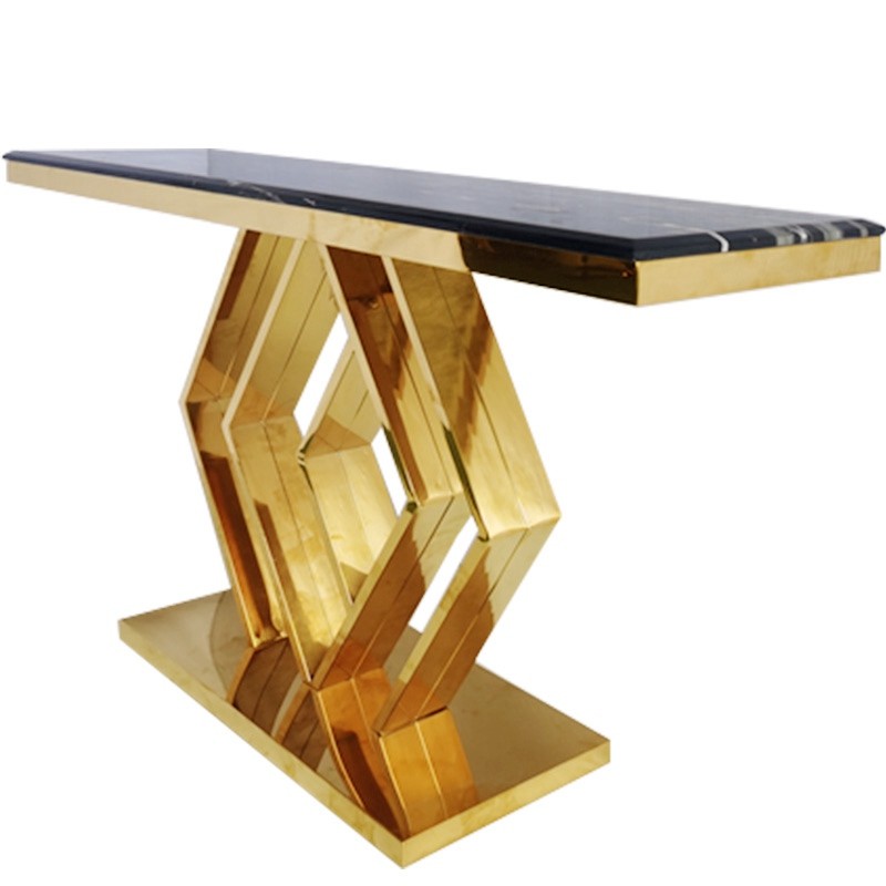 Console table near the wall light luxury entryway table Hotel lobby end view table
