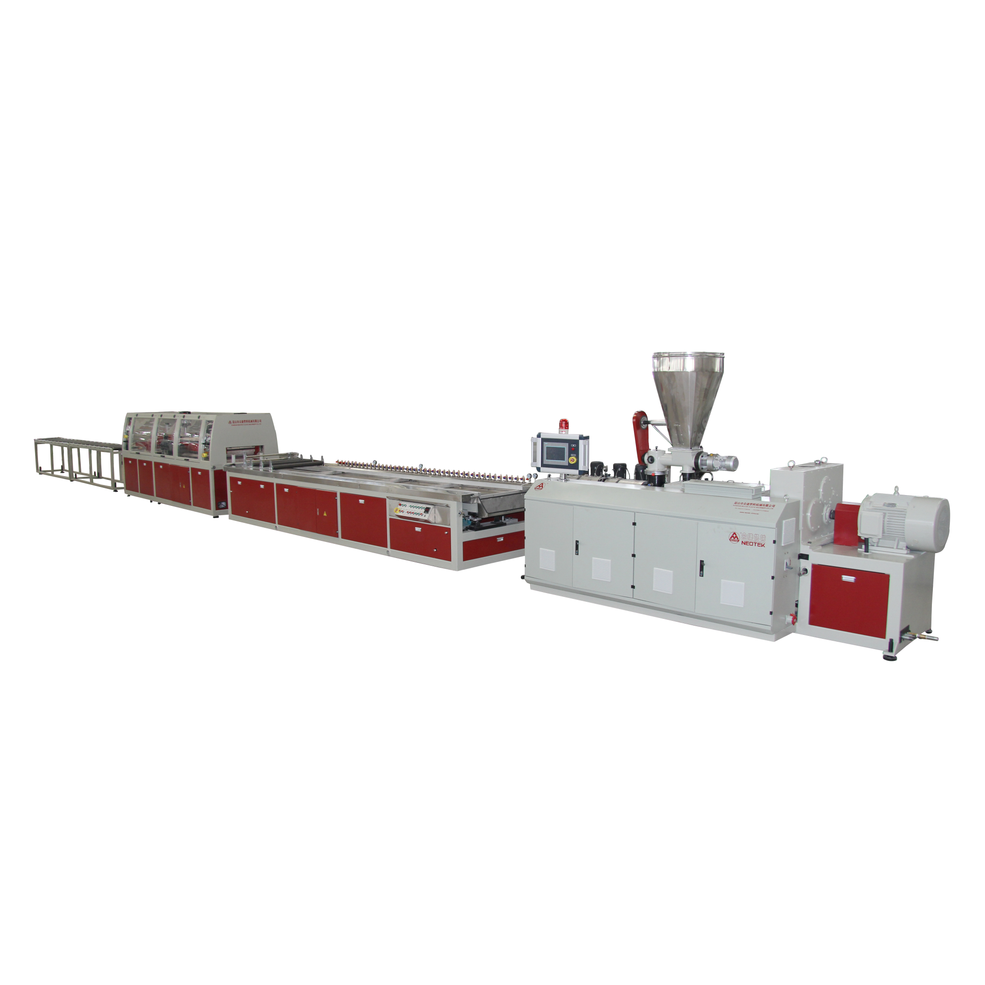 Double-screw Design PVC Based WPC Extrusion Line240 and Long Service Life Guaranteed
