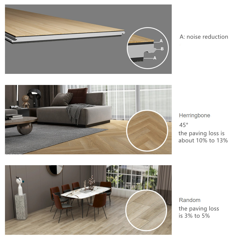 GKBM FT-W29045-6 Eco-friendly Click Waterproof Fire Retardant Thin Black Gray Oak Stone Polyvinyl Composite SPC Flooring