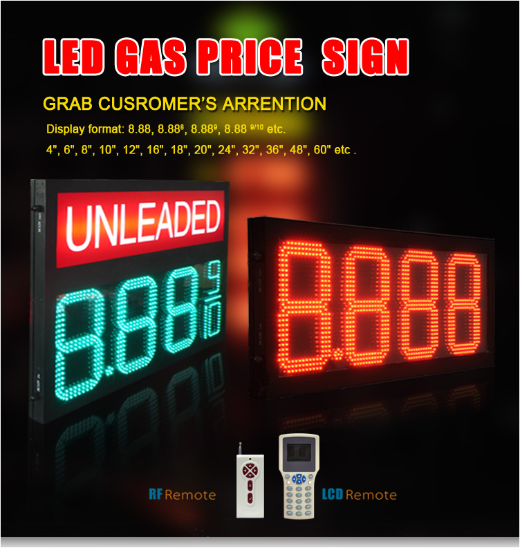 7 Segment Display Board Module Panel Numeric Board For Gas Stations Display Epistar Chip