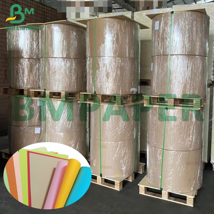 100gsm - 250gsm Colourful Uncoated Bristol Paper 1350mm Width DIY Color Card