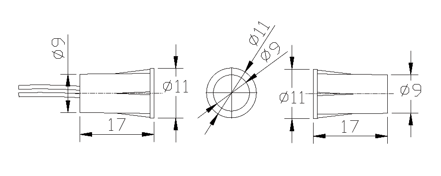 Recessed door switch sensor in ABS Housing in Size Diam.11*17mm